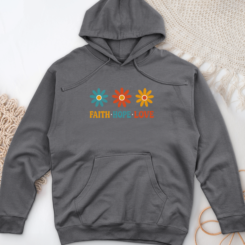 Faith Hope Love Midweight Hooded Sweatshirt
