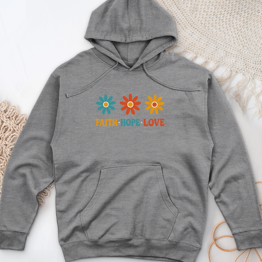 Faith Hope Love Midweight Hooded Sweatshirt