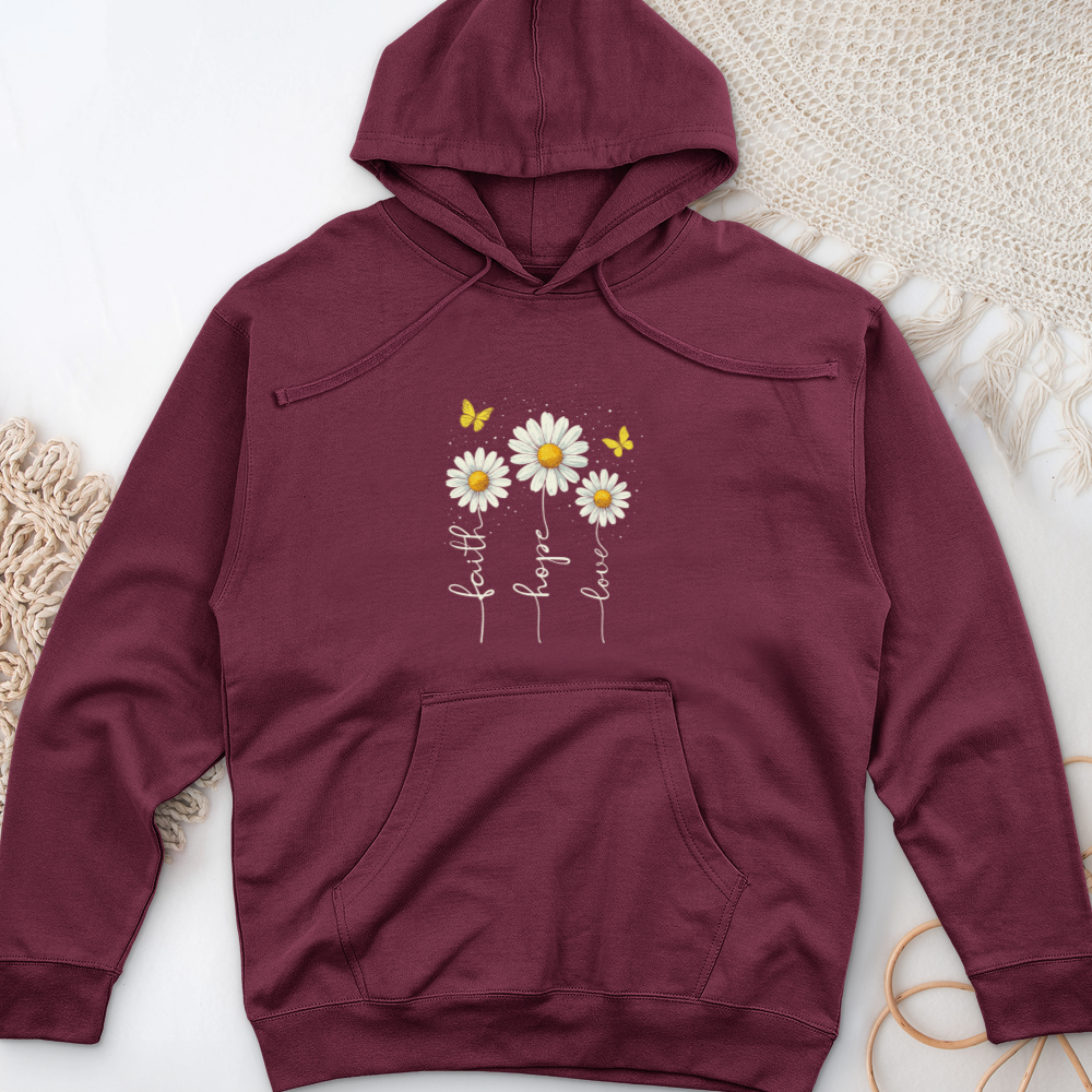 Faith Hope Love Midweight Hooded Sweatshirt