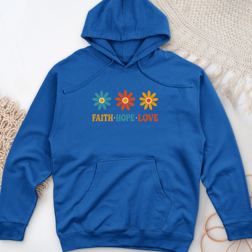 Faith Hope Love Midweight Hooded Sweatshirt