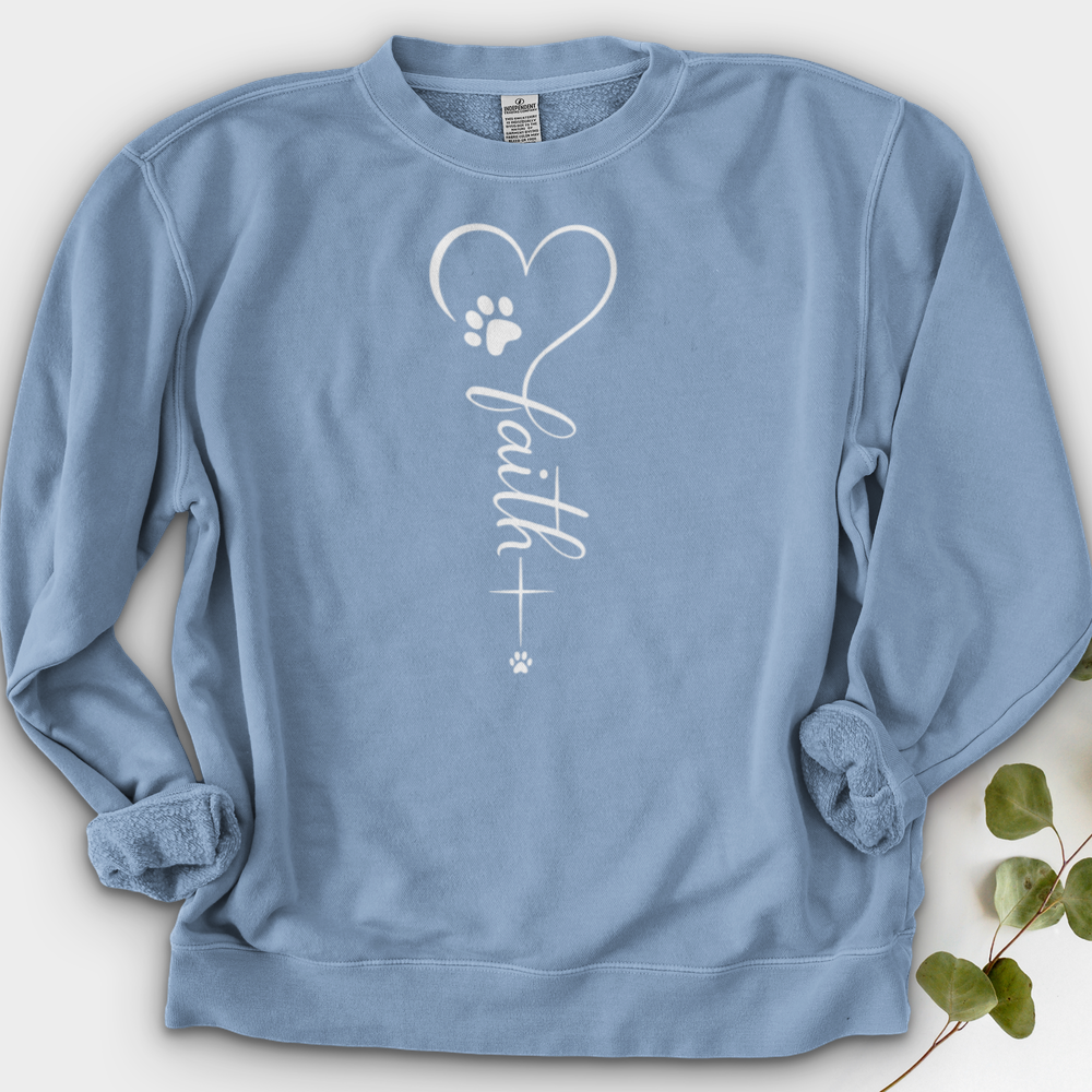 Faith Paw Heart Cross Crewneck