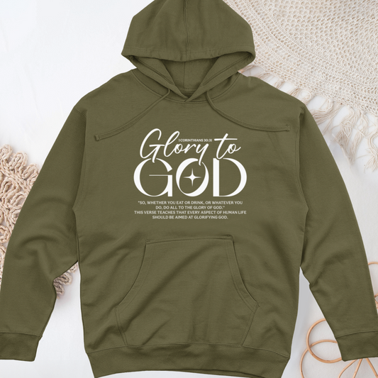 Glory to God Midweight Hooded Sweatshirt
