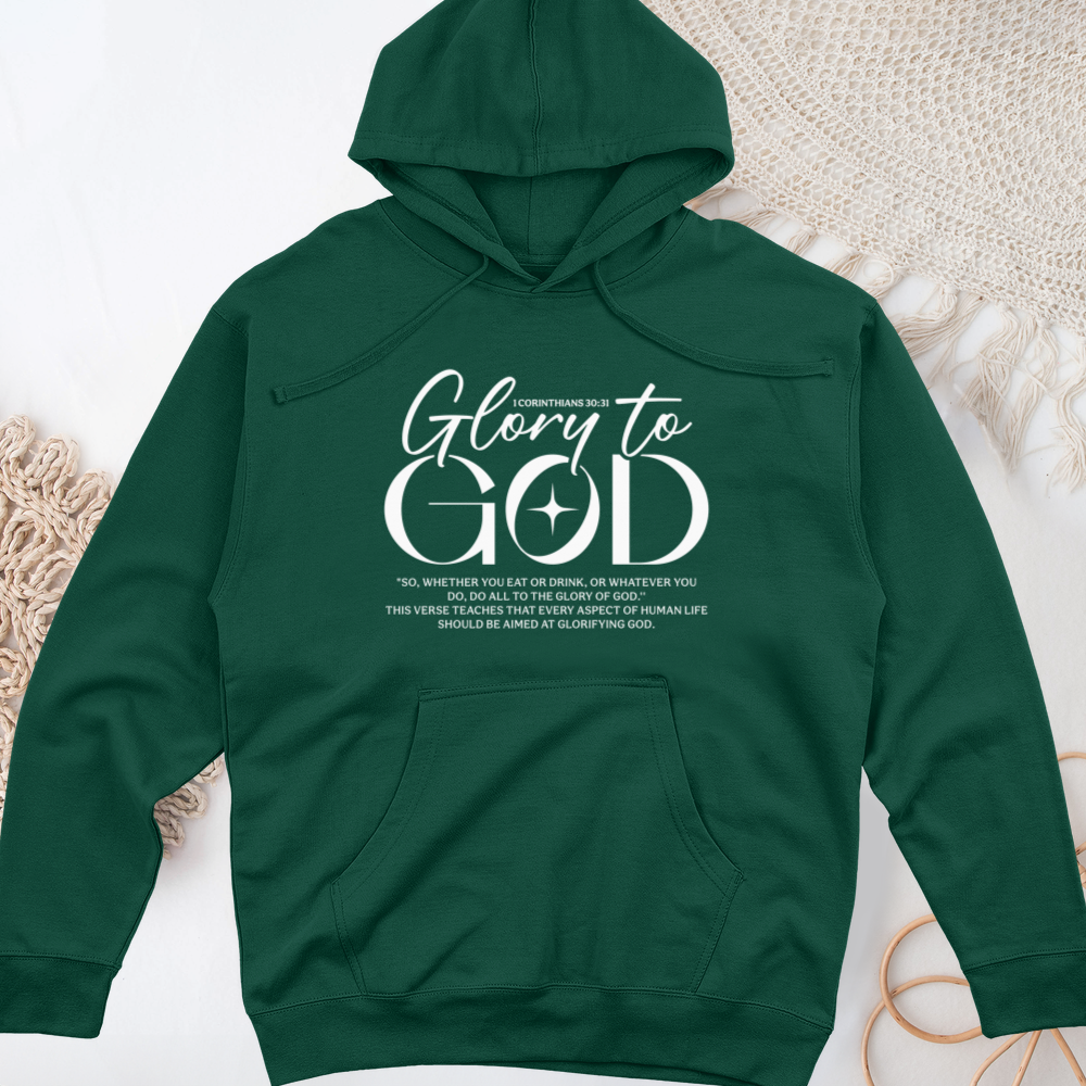 Glory to God Midweight Hooded Sweatshirt