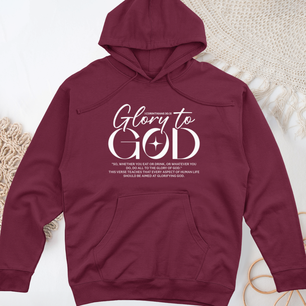 Glory to God Midweight Hooded Sweatshirt