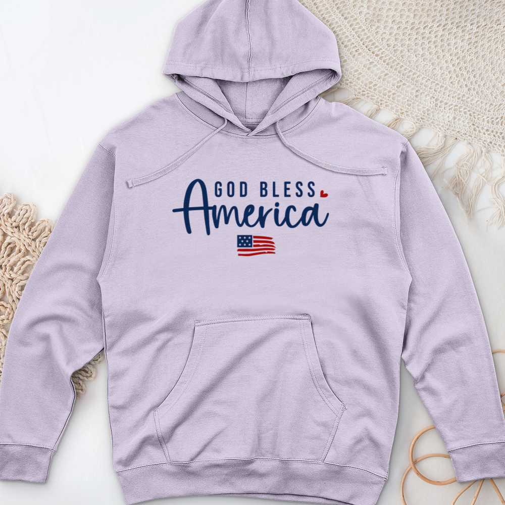 God Bless America Midweight Hooded Sweatshirt