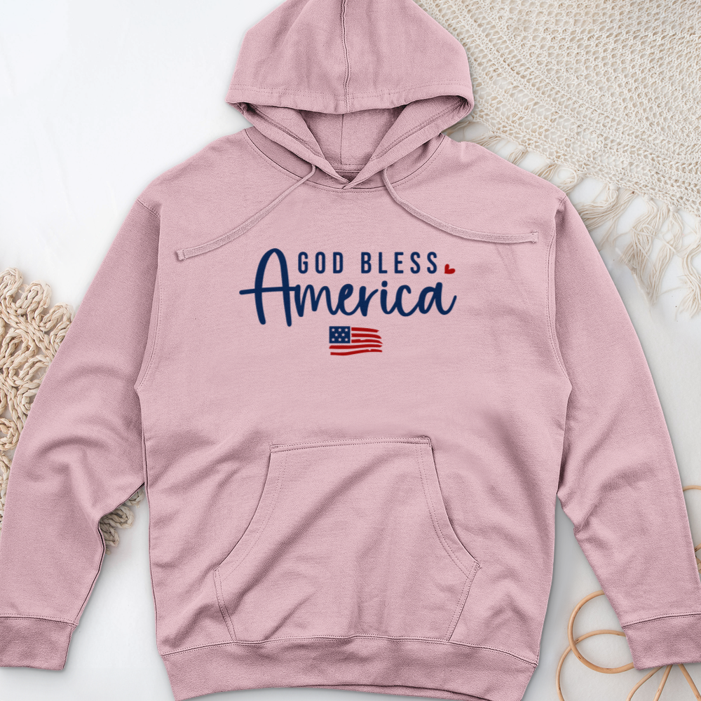 God Bless America Midweight Hooded Sweatshirt