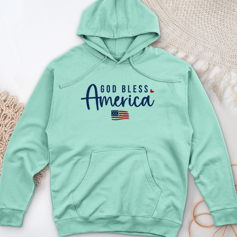 God Bless America Midweight Hooded Sweatshirt