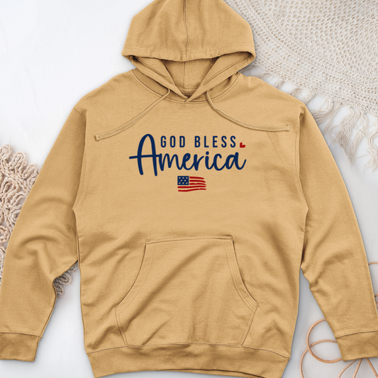 God Bless America Midweight Hooded Sweatshirt