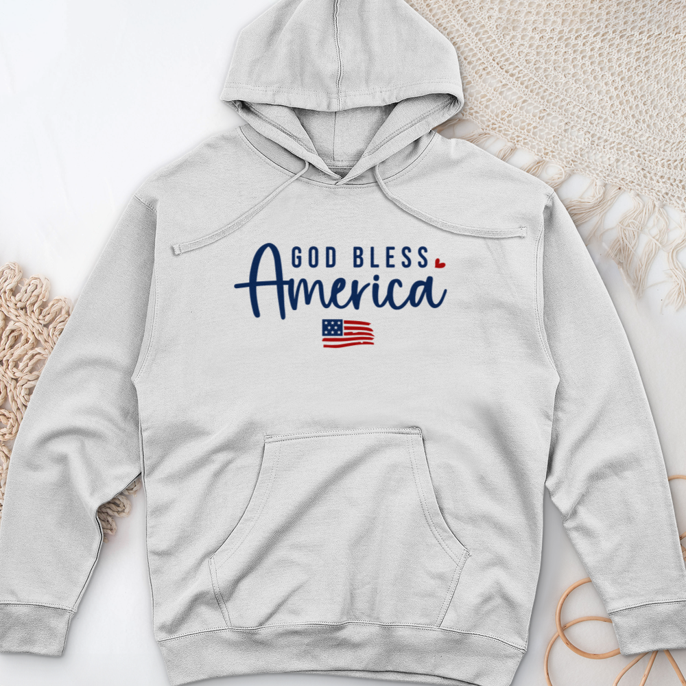 God Bless America Midweight Hooded Sweatshirt