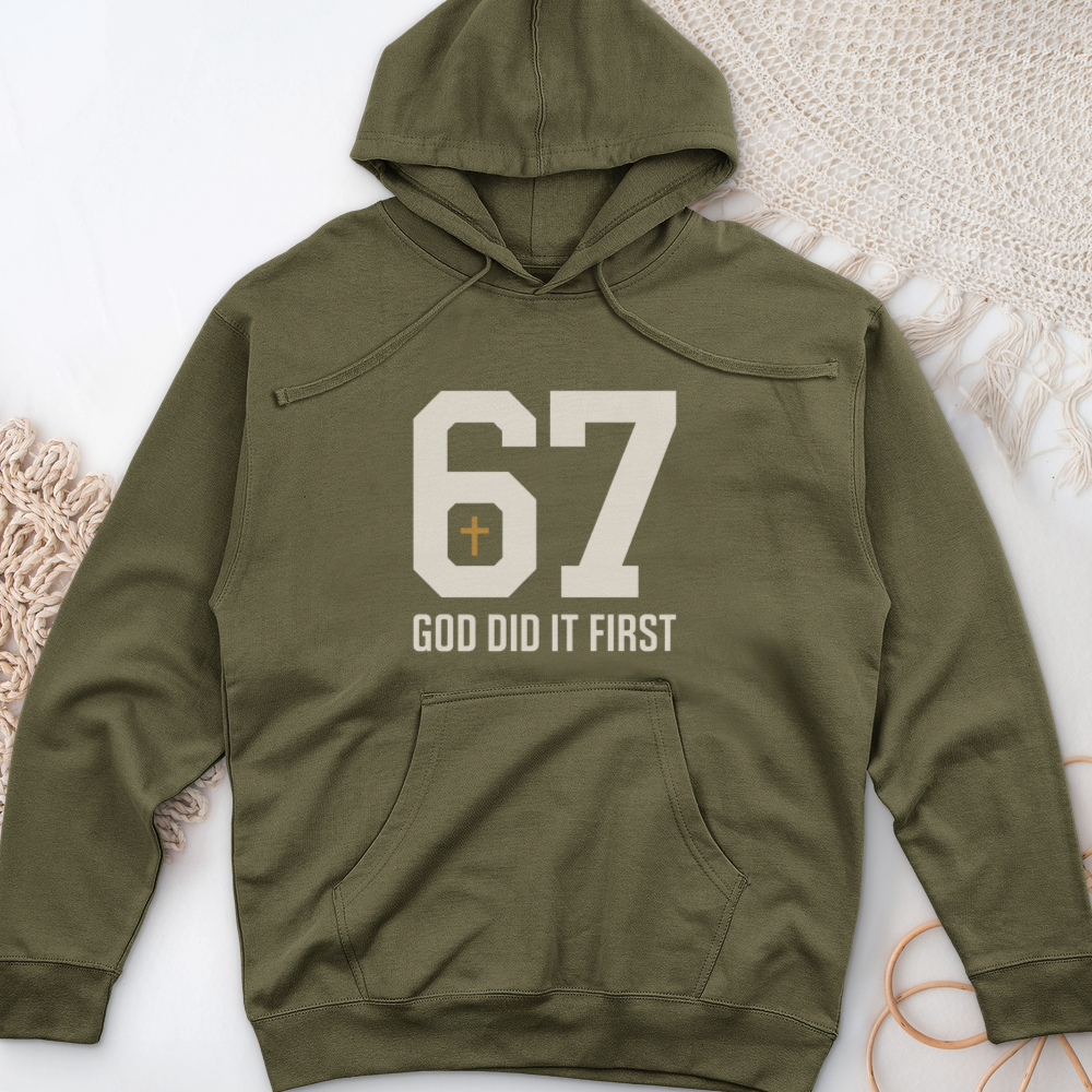 God Did It First 02 Midweight Hooded Sweatshirt