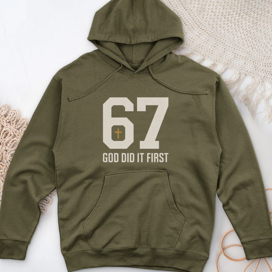 God Did It First 02 Midweight Hooded Sweatshirt