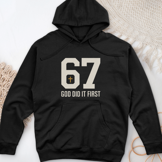God Did It First 02 Midweight Hooded Sweatshirt