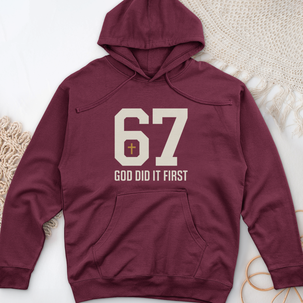 God Did It First 02 Midweight Hooded Sweatshirt