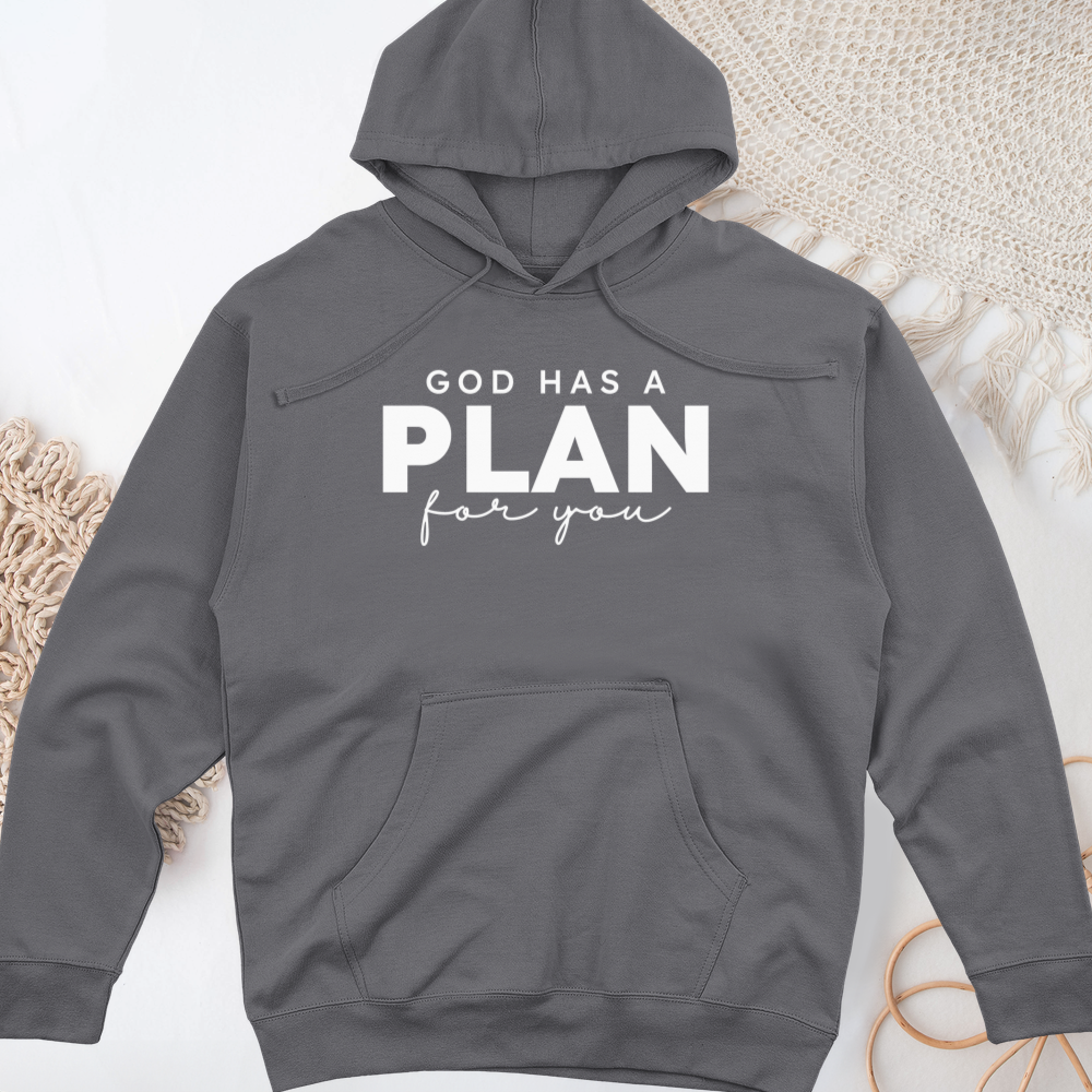 God Has a Plan for You Midweight Hooded Sweatshirt