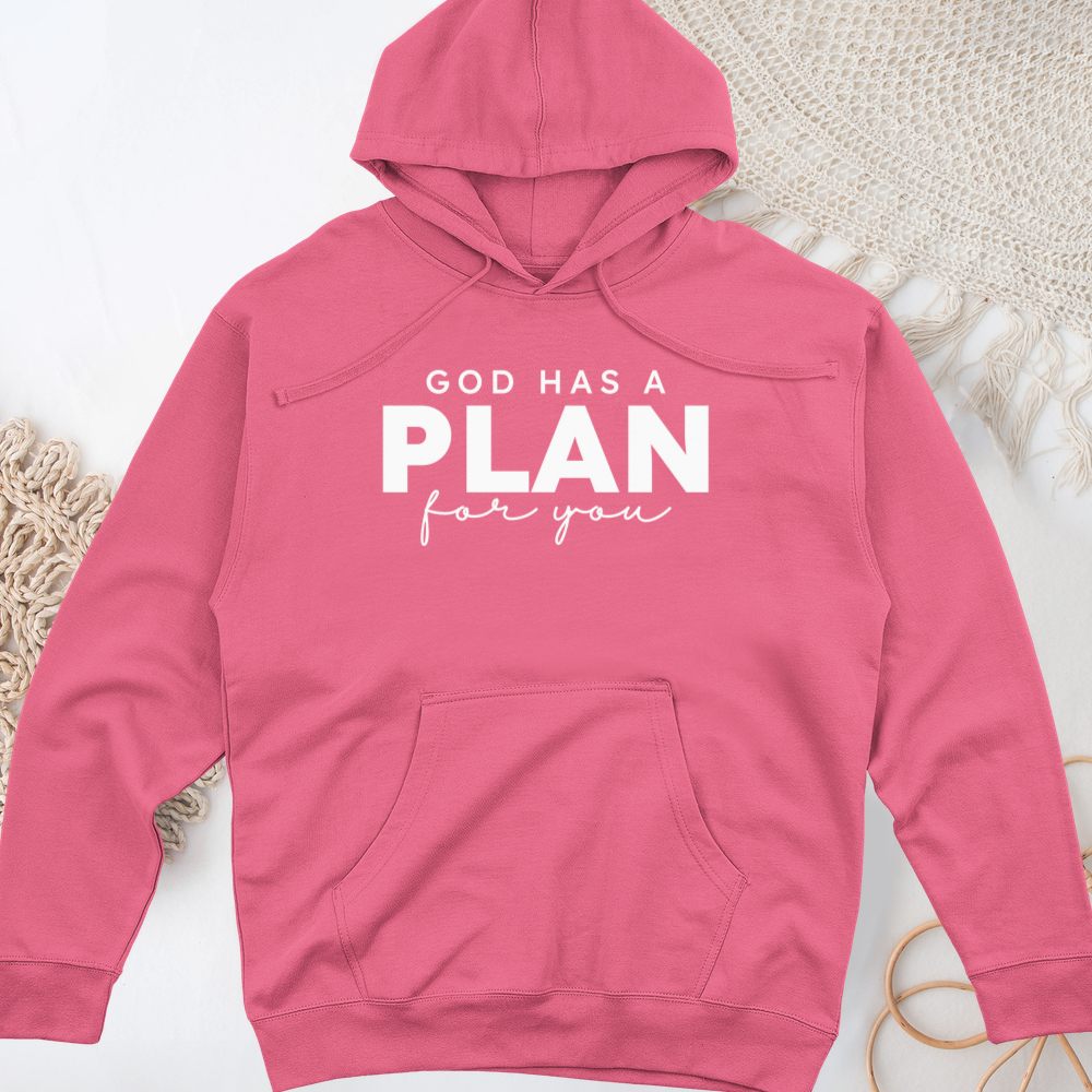 God Has a Plan for You Midweight Hooded Sweatshirt