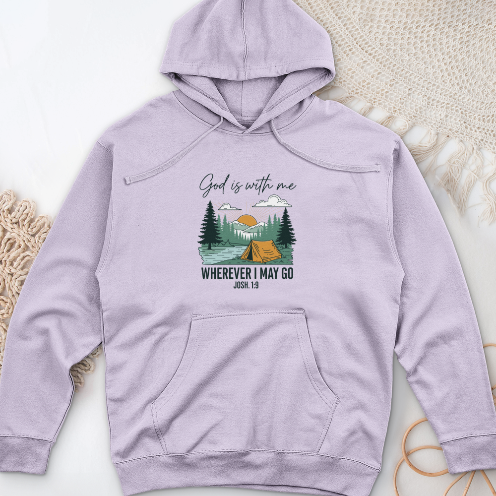 God Is With Me Midweight Hooded Sweatshirt