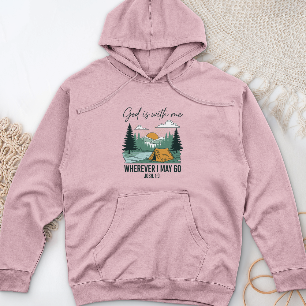 God Is With Me Midweight Hooded Sweatshirt
