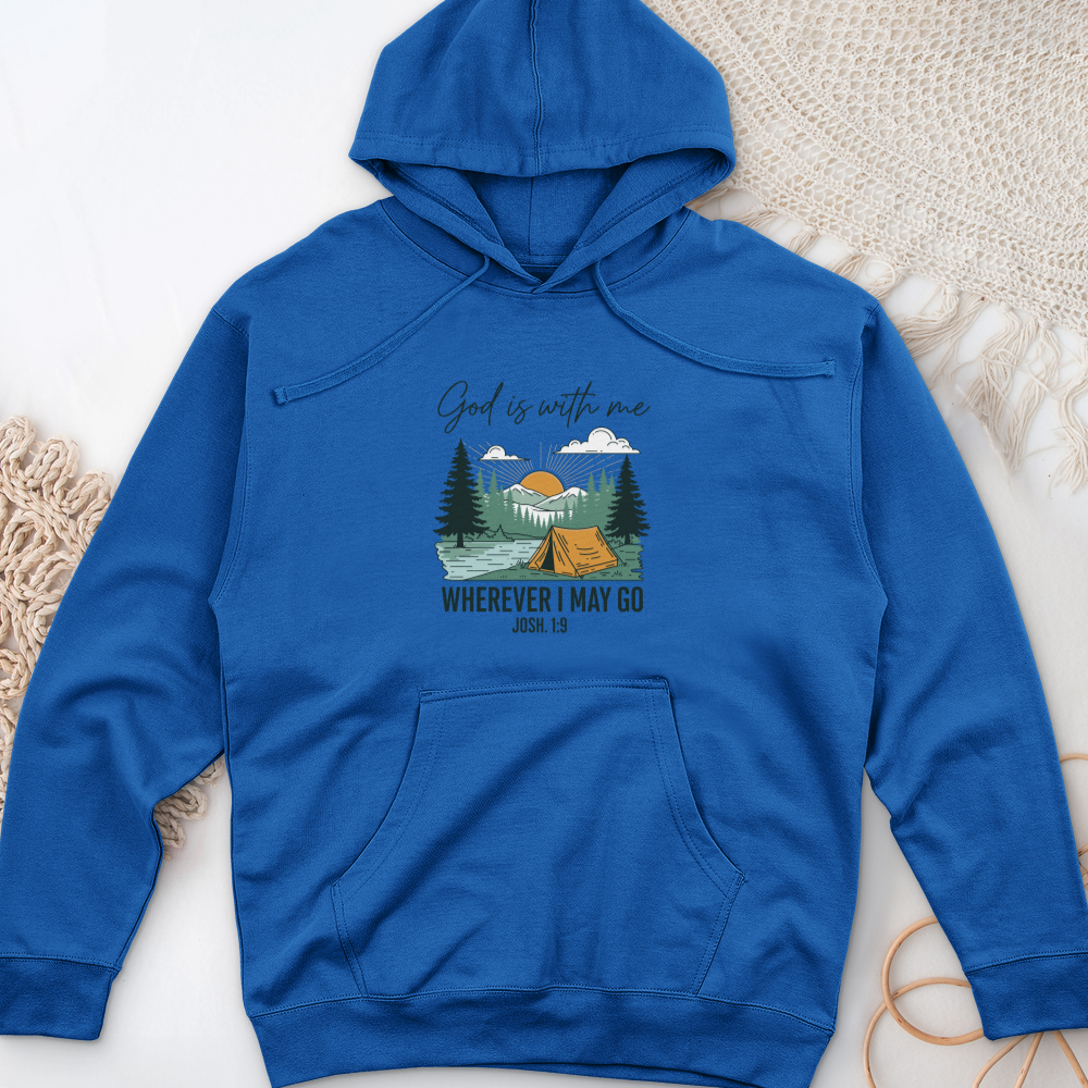 God Is With Me Midweight Hooded Sweatshirt