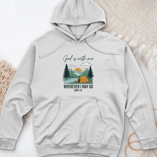 God Is With Me Midweight Hooded Sweatshirt