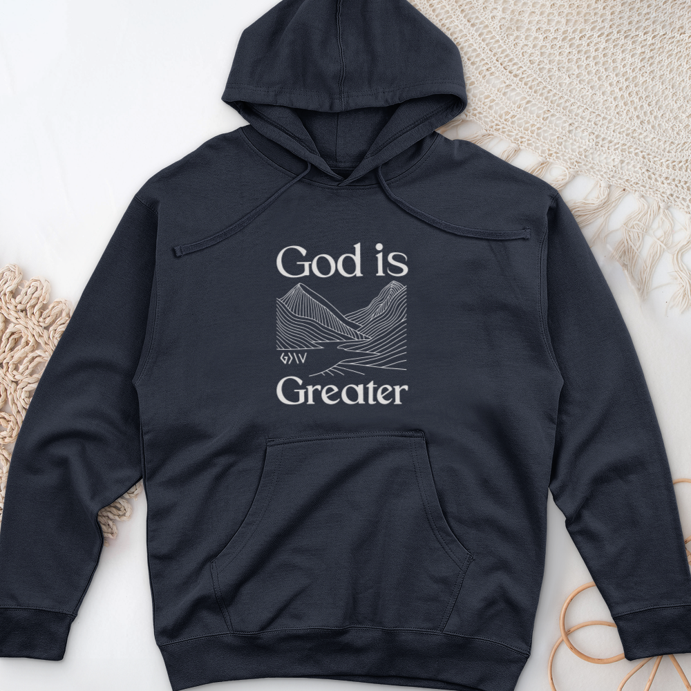 God is Greater Midweight Hooded Sweatshirt