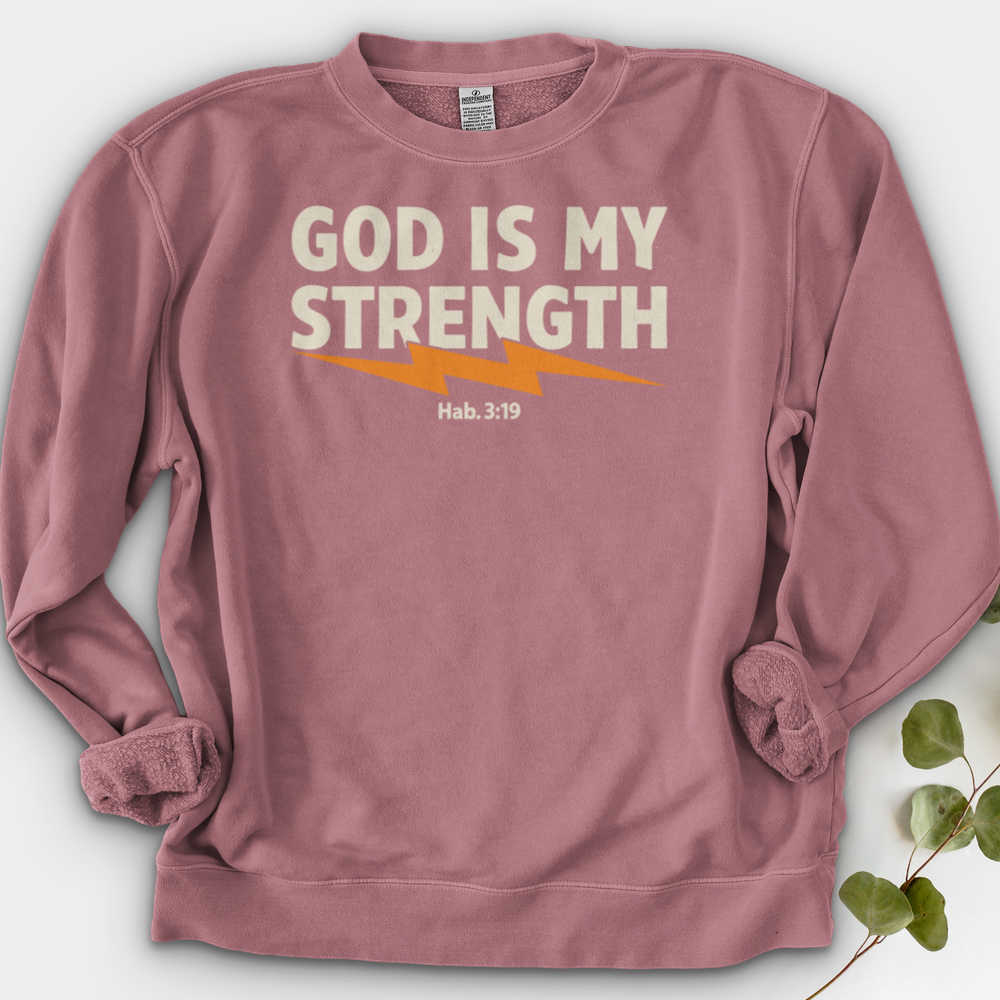 God is strength Crewneck