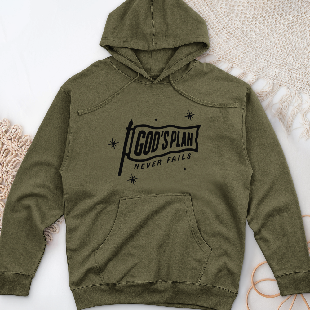 God's Plan Midweight Hooded Sweatshirt