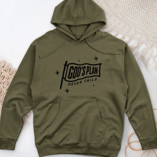 God's Plan Midweight Hooded Sweatshirt