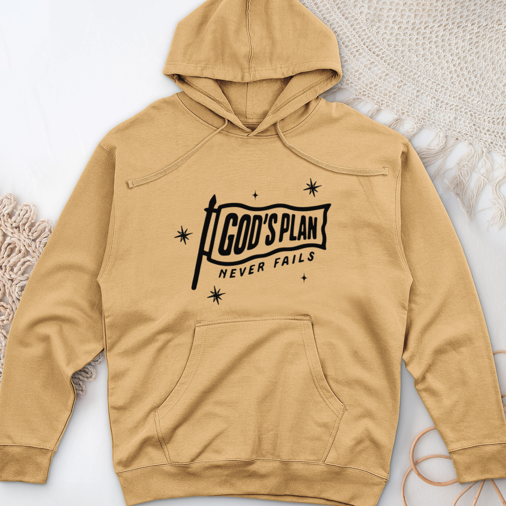 God's Plan Midweight Hooded Sweatshirt