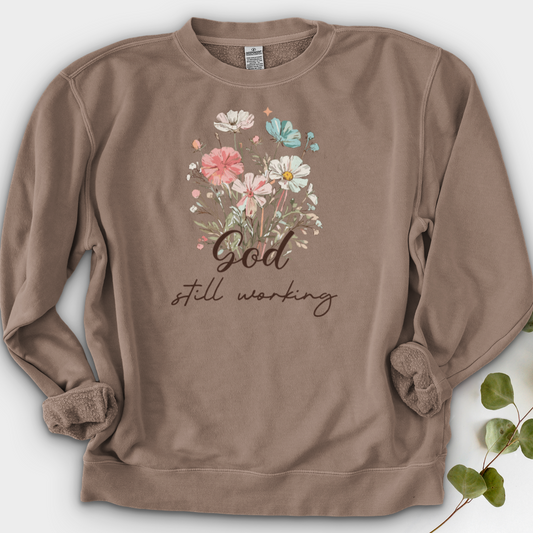 God's Still Working Crewneck