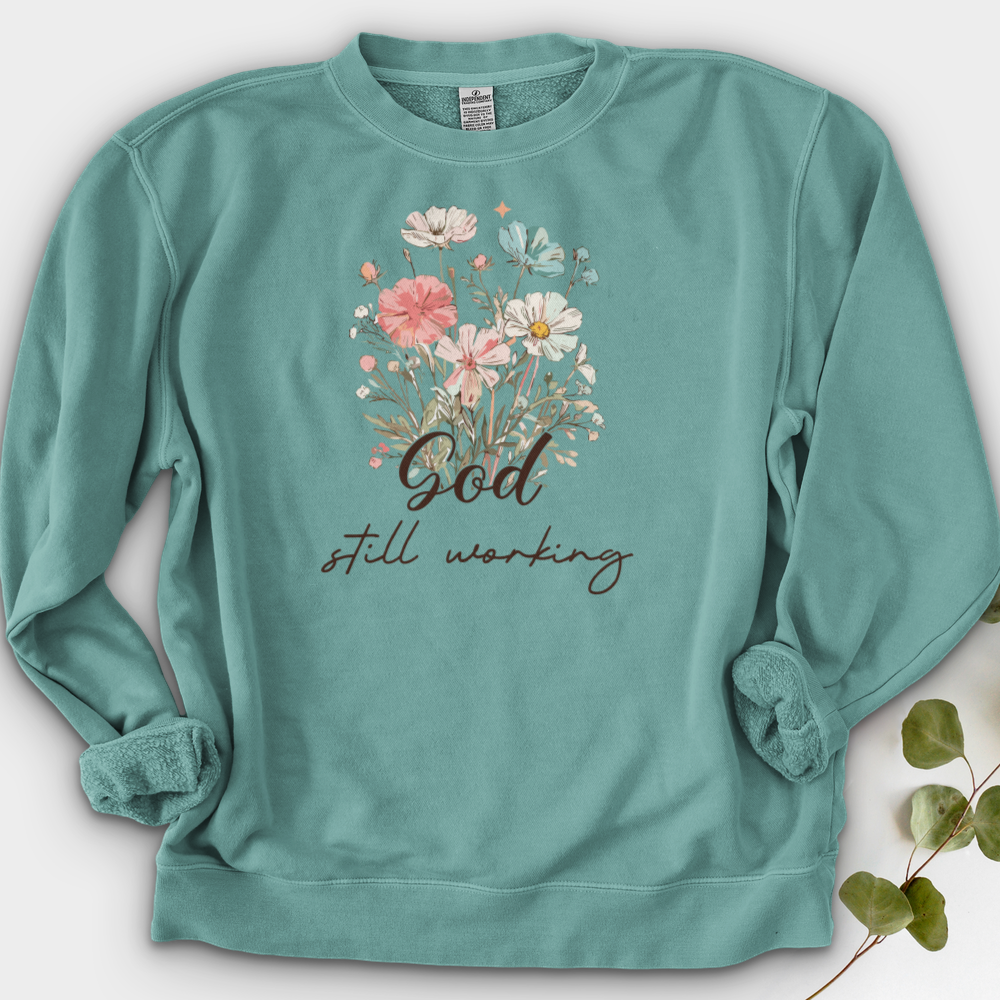 God's Still Working Crewneck
