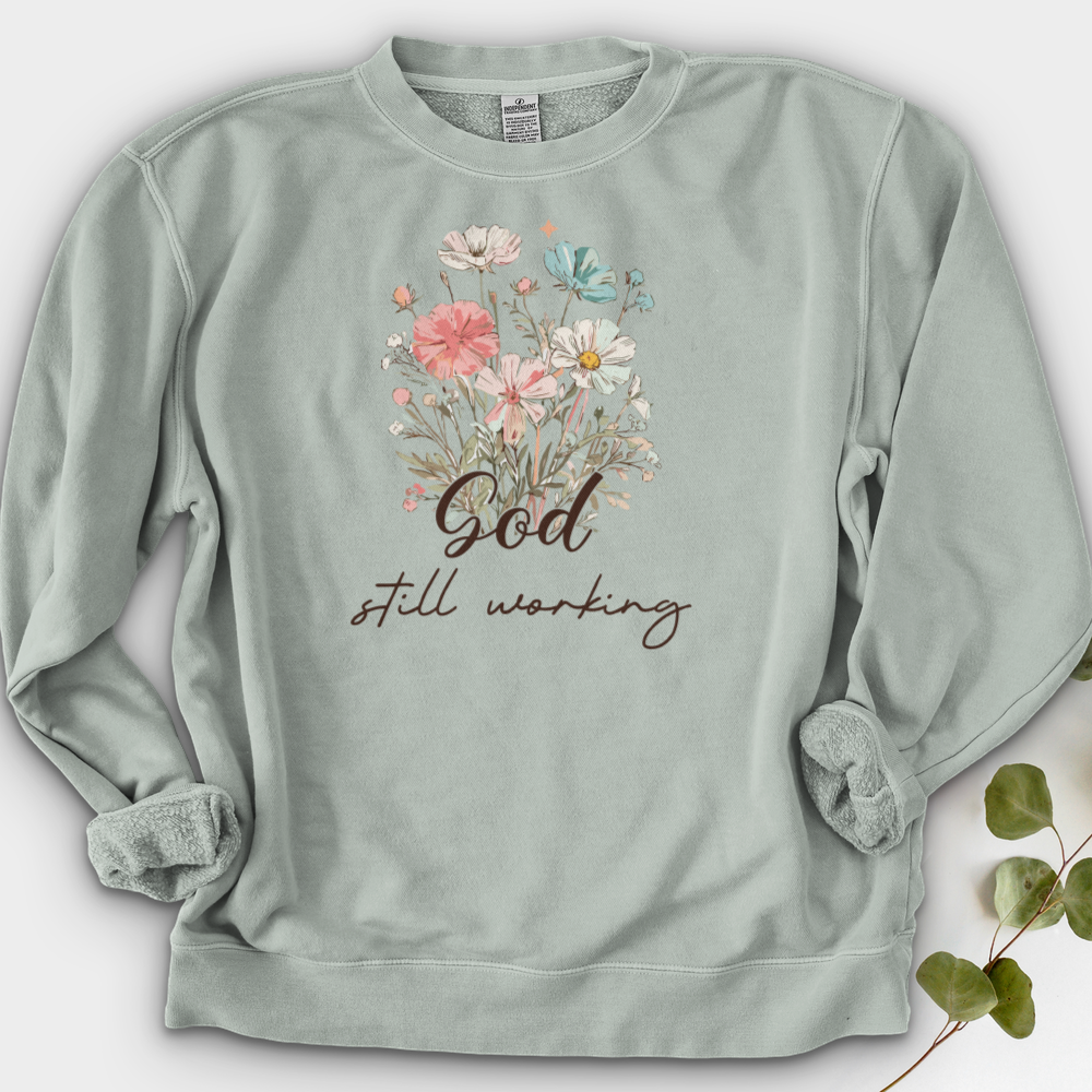 God's Still Working Crewneck