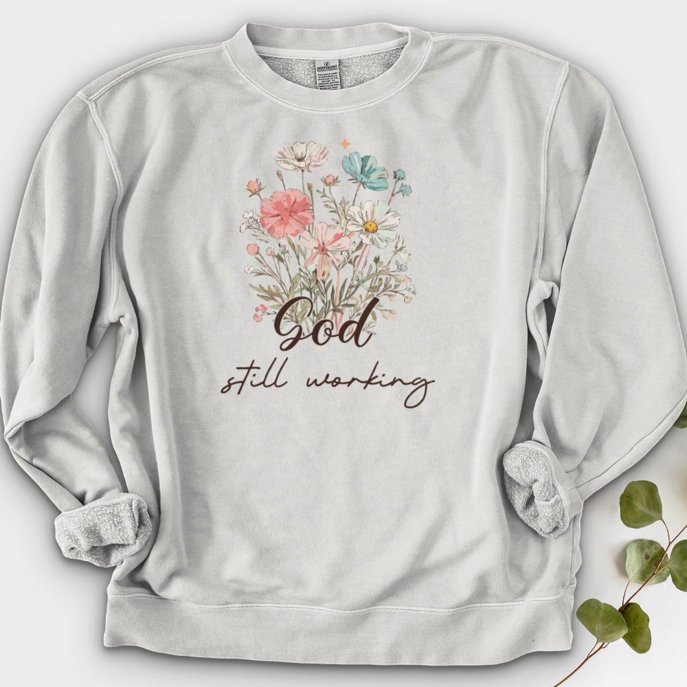 God's Still Working Crewneck