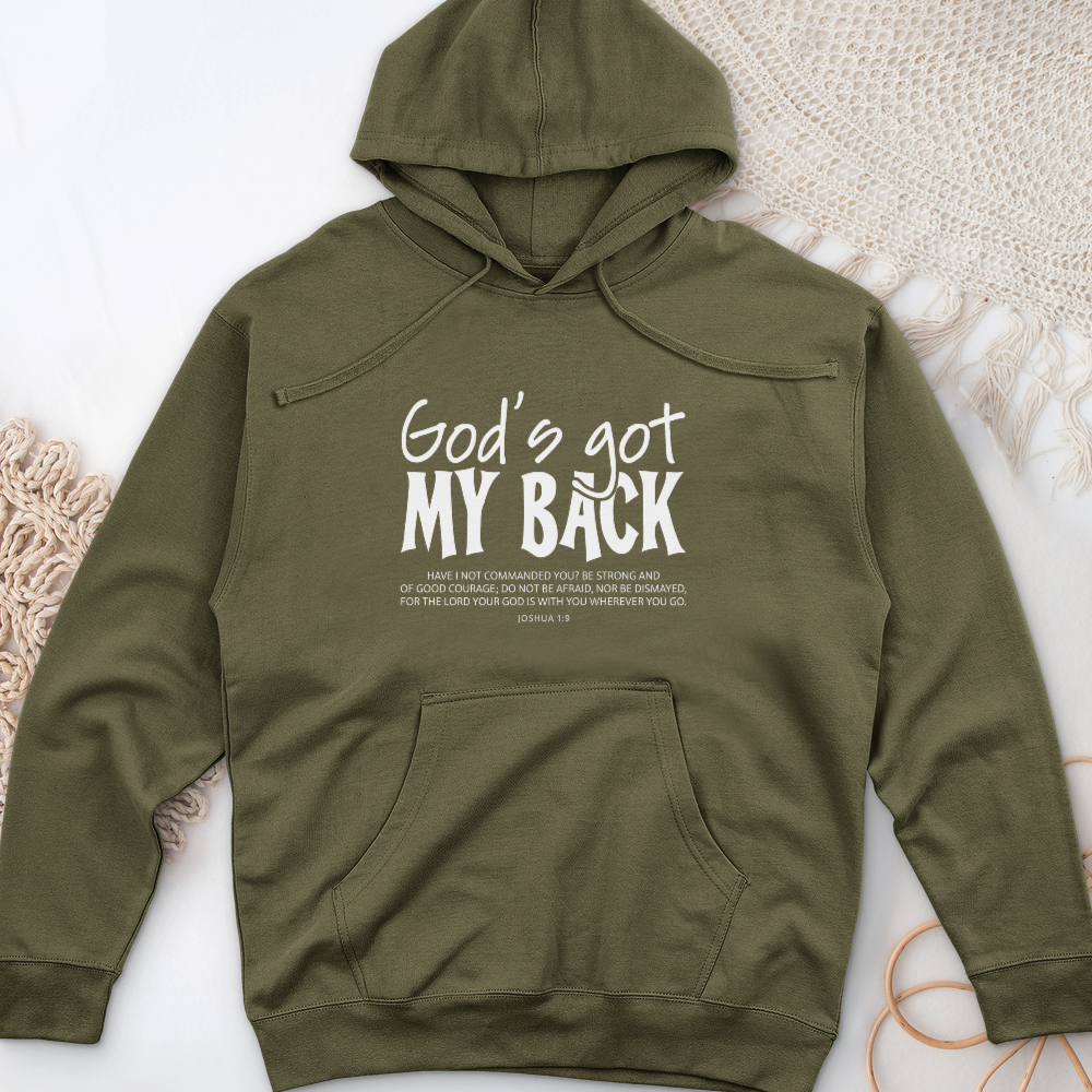 God's Got My Back Midweight Hooded Sweatshirt