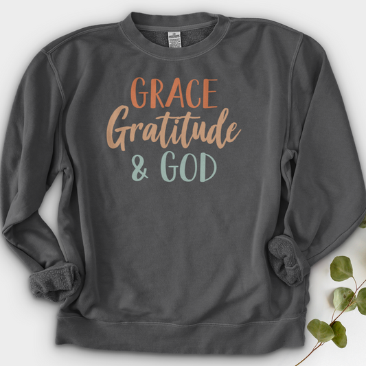 Grace Gratitude and God Crewneck
