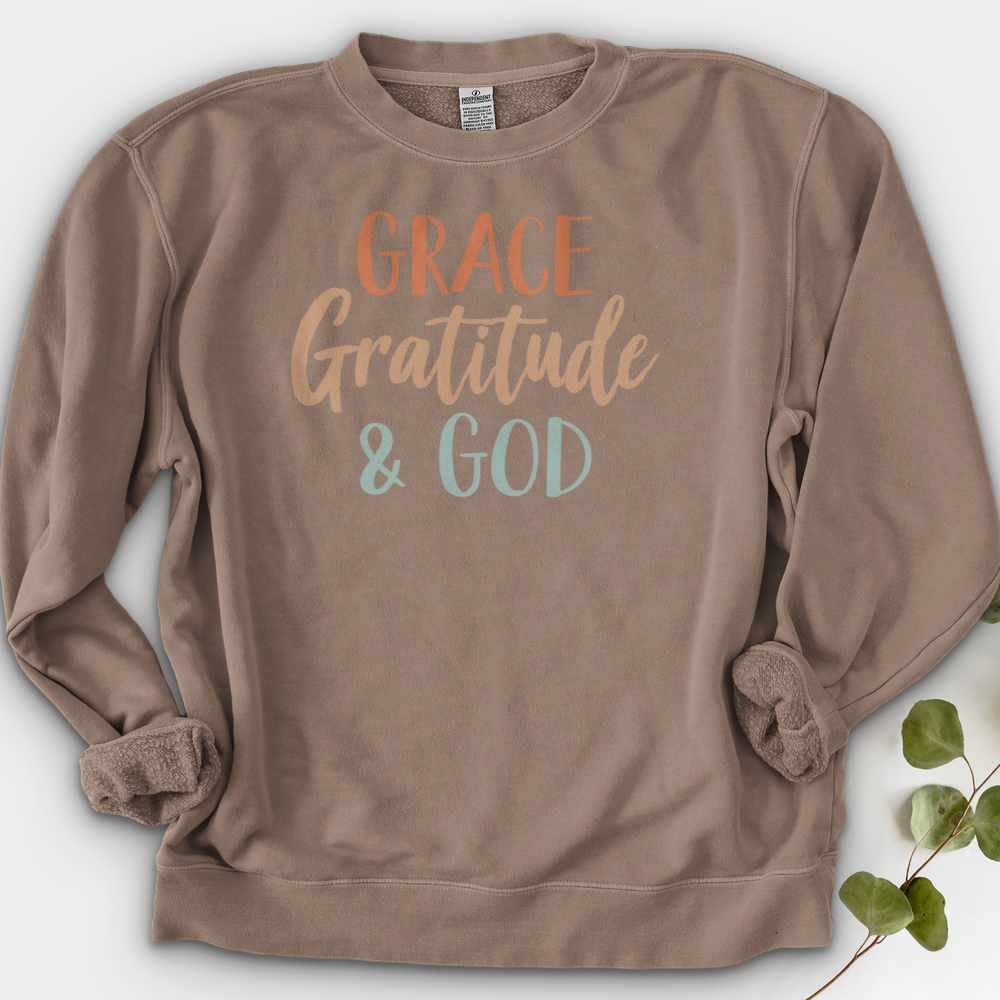 Grace Gratitude and God Crewneck