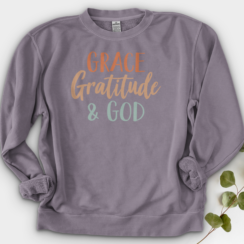 Grace Gratitude and God Crewneck