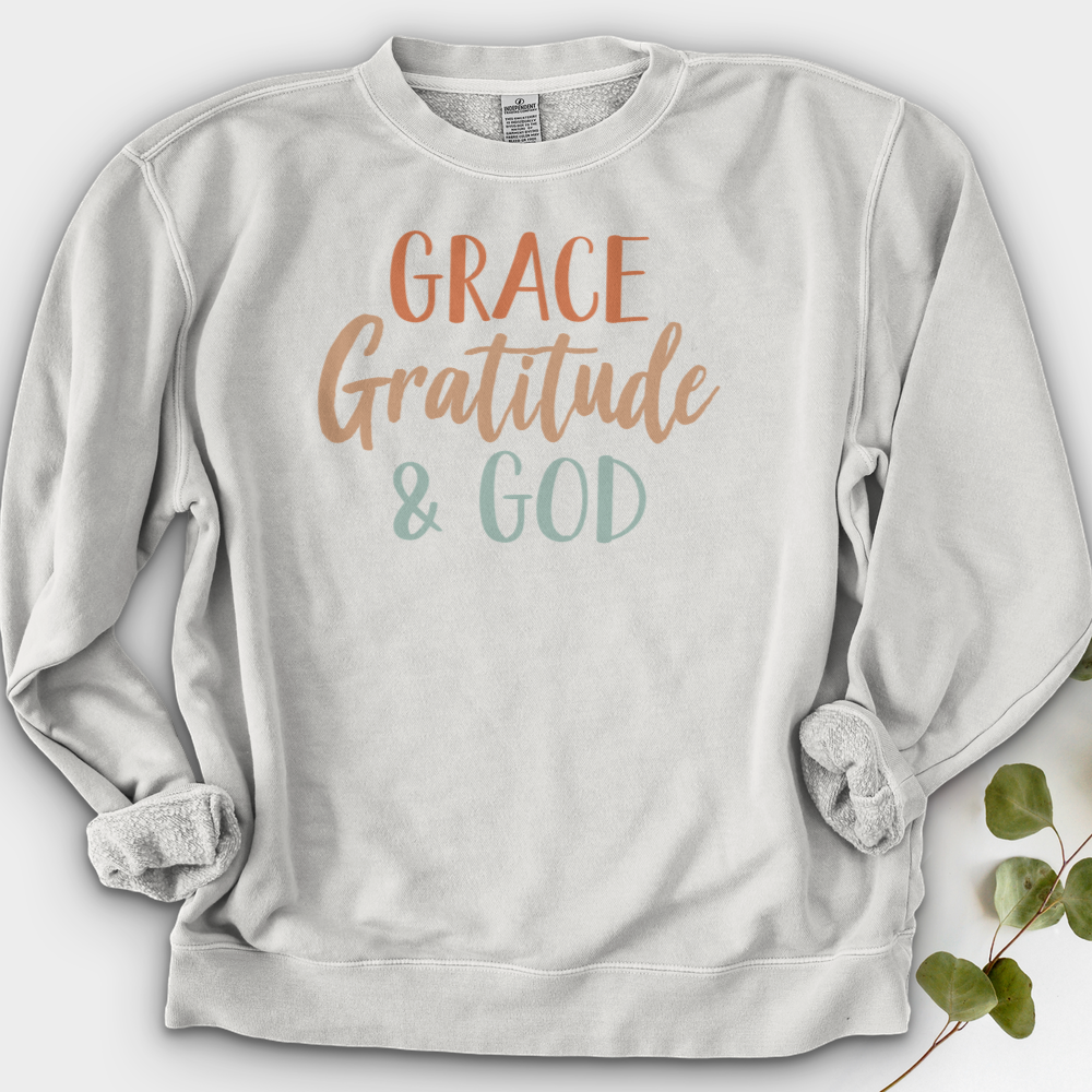 Grace Gratitude and God Crewneck
