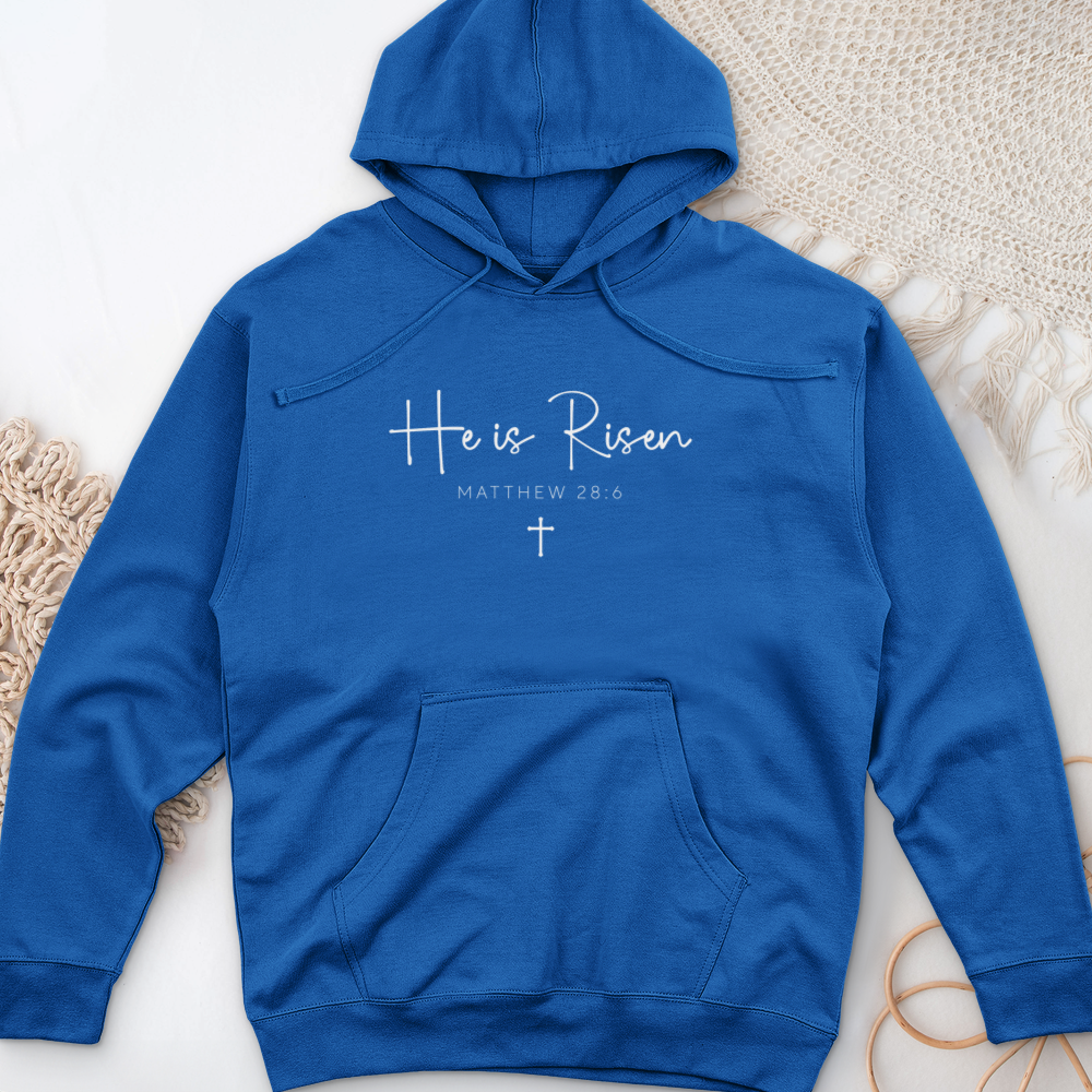 He Is Risen Midweight Hooded Sweatshirt