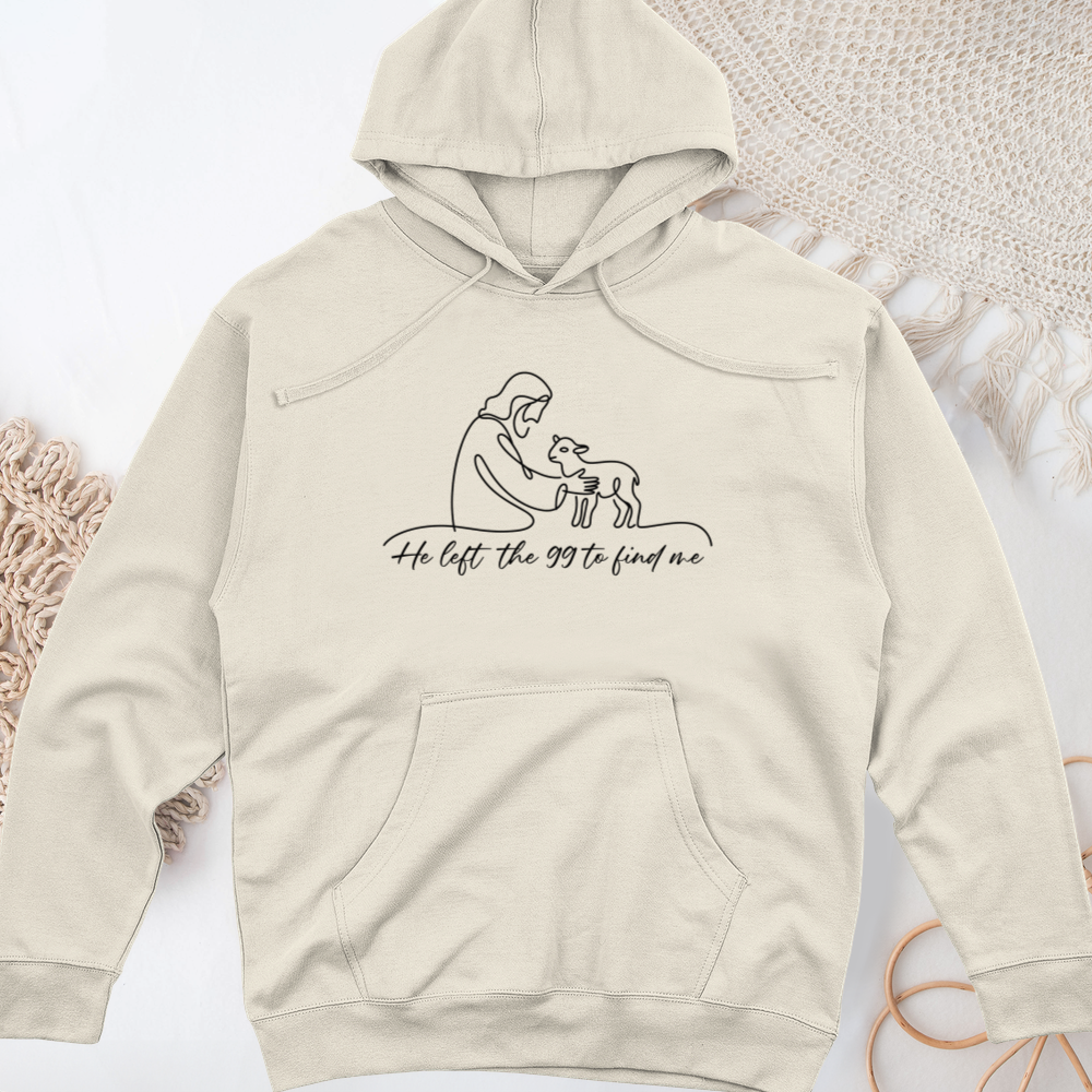 He Left the 99 to Find Me Midweight Hooded Sweatshirt