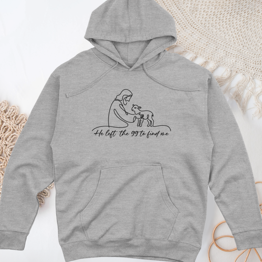He Left the 99 to Find Me Midweight Hooded Sweatshirt