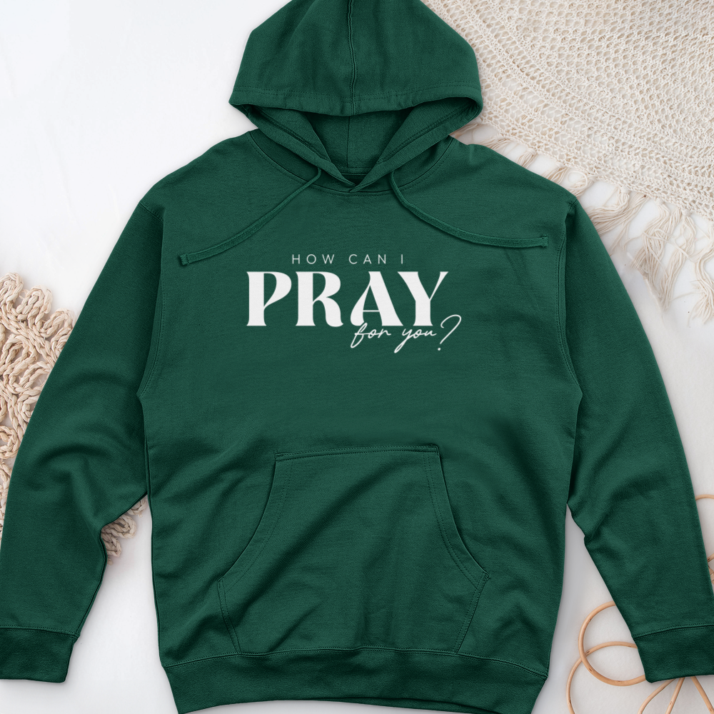 How can I Pray for You Midweight Hooded Sweatshirt