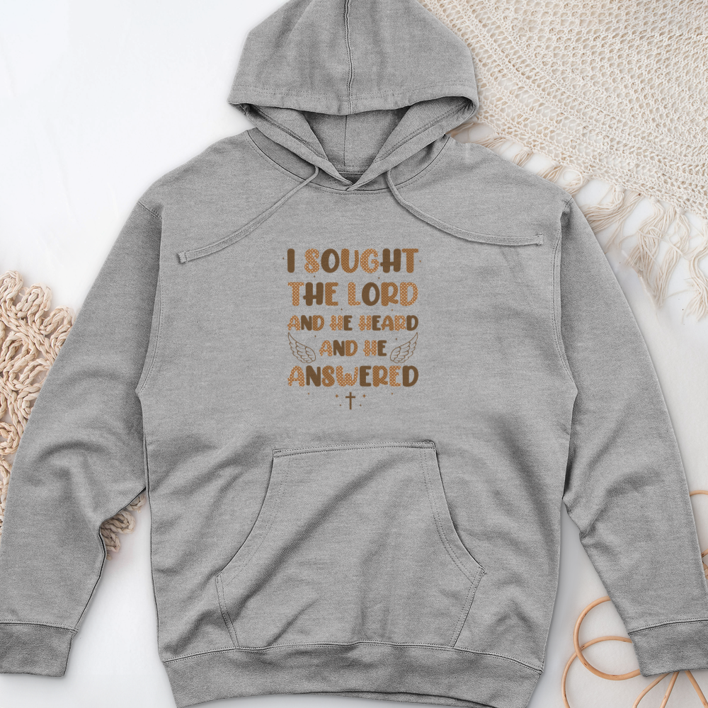 I Sought The Lord Midweight Hooded Sweatshirt