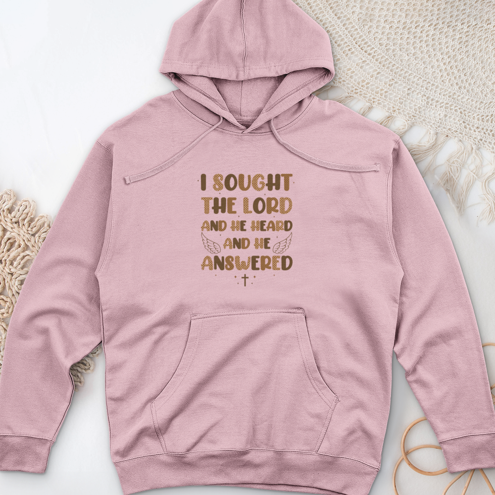 I Sought The Lord Midweight Hooded Sweatshirt