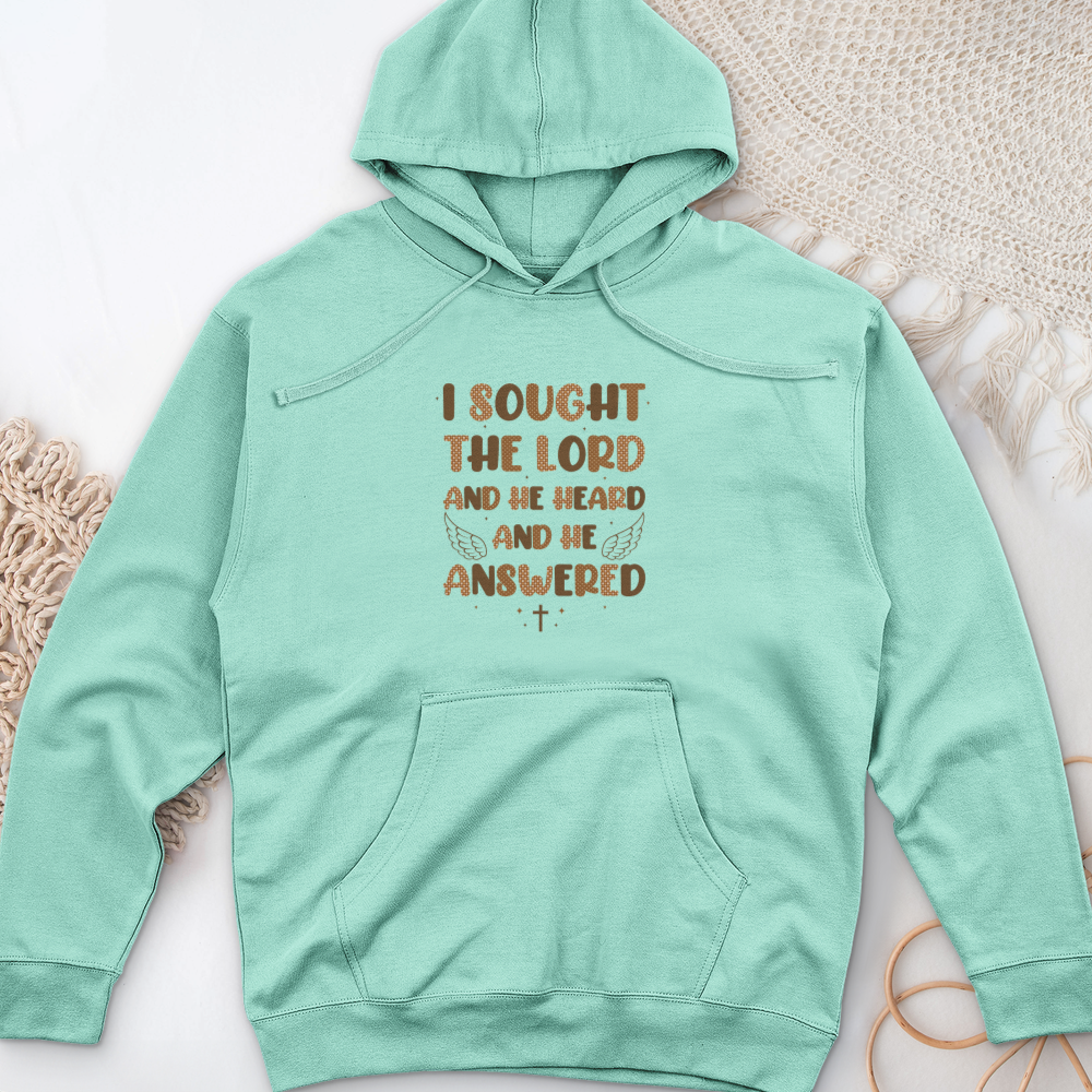 I Sought The Lord Midweight Hooded Sweatshirt