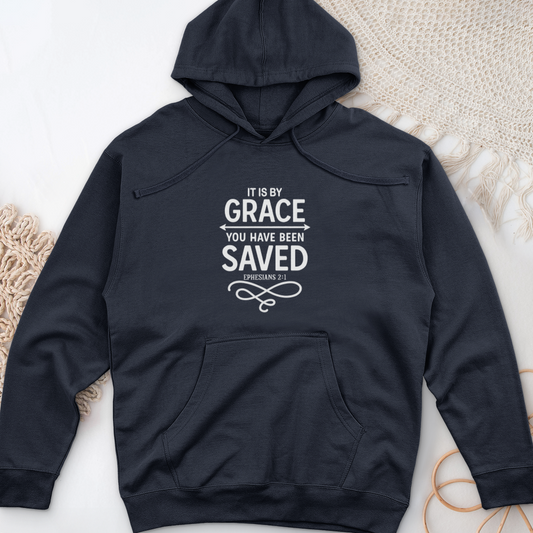 It Is by Grace, You Have Been Saved Midweight Hooded Sweatshirt