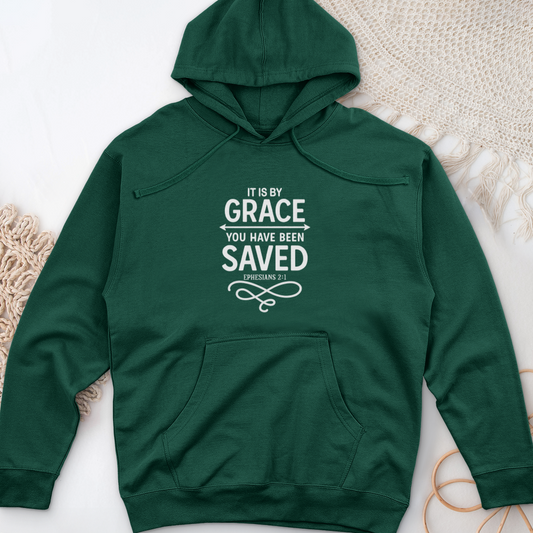It Is by Grace, You Have Been Saved Midweight Hooded Sweatshirt