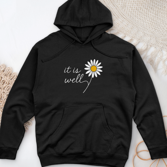 It is Well Daisy Midweight Hooded Sweatshirt