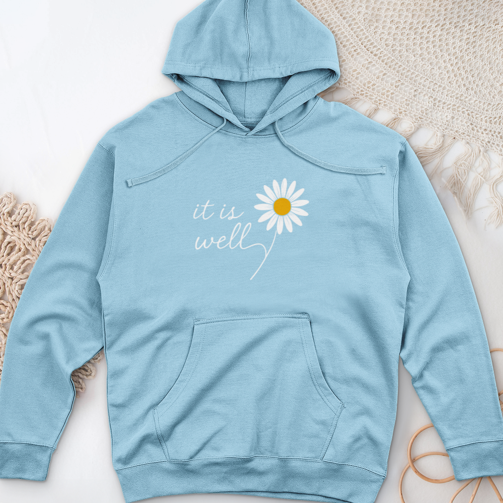 It is Well Daisy Midweight Hooded Sweatshirt