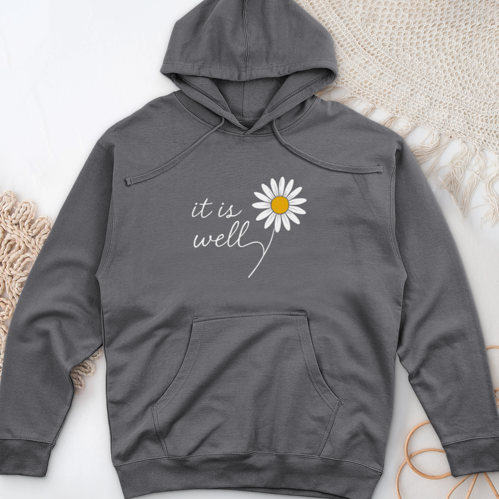 It is Well Daisy Midweight Hooded Sweatshirt