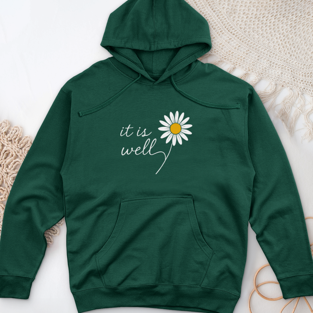 It is Well Daisy Midweight Hooded Sweatshirt